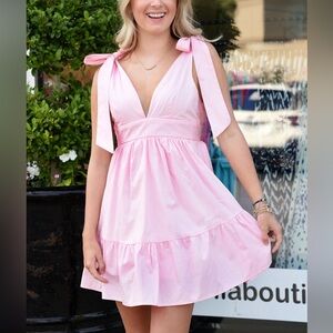 Tcec sz small pink dress with bows